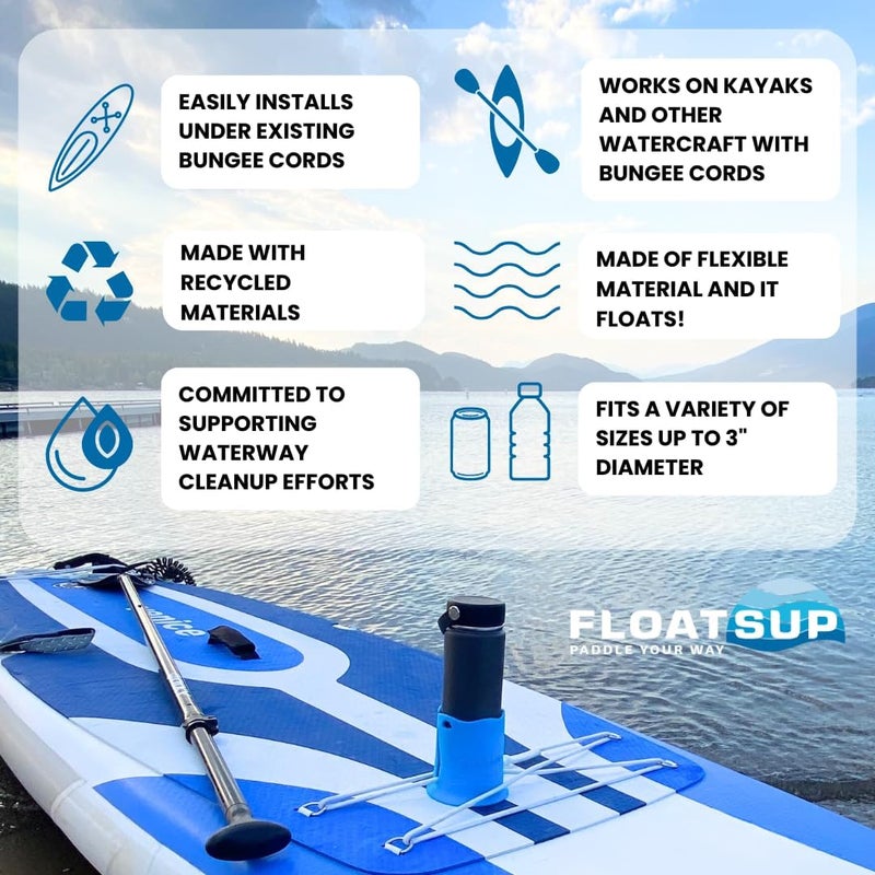 Floatsup ® Cup Paddle Board and Kayak Drink Holder Classic Green - Image 3